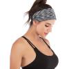 imageIUGA Adjustable Headbands for Women Non Slip Stretchy Workout Sweatbands for Sports Yoga Fitness Running Hairbands Bike Helmet Friendly Fits All Women ampamp MenSPACE DYE GRAY NEW