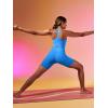 imageIUGA Biker Shorts Women 6quot Tummy Control Workout Shorts Women with Pockets High Waisted Yoga Running Gym Spandex CompressionAzure