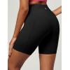 imageIUGA Biker Shorts Women 6quot Tummy Control Workout Shorts Women with Pockets High Waisted Yoga Running Gym Spandex CompressionBlack