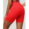 imageIUGA Biker Shorts Women 6quot Tummy Control Workout Shorts Women with Pockets High Waisted Yoga Running Gym Spandex CompressionBright Red