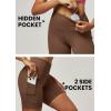 imageIUGA Biker Shorts Women 6quot Tummy Control Workout Shorts Women with Pockets High Waisted Yoga Running Gym Spandex CompressionBrownie