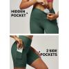 imageIUGA Biker Shorts Women 6quot Tummy Control Workout Shorts Women with Pockets High Waisted Yoga Running Gym Spandex CompressionDark Green