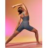 imageIUGA Biker Shorts Women 6quot Tummy Control Workout Shorts Women with Pockets High Waisted Yoga Running Gym Spandex CompressionGray