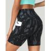 imageIUGA Biker Shorts Women 6quot Tummy Control Workout Shorts Women with Pockets High Waisted Yoga Running Gym Spandex CompressionGray Camo