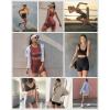 imageIUGA Biker Shorts Women 6quot Tummy Control Workout Shorts Women with Pockets High Waisted Yoga Running Gym Spandex CompressionGray Camo