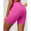 imageIUGA Biker Shorts Women 6quot Tummy Control Workout Shorts Women with Pockets High Waisted Yoga Running Gym Spandex CompressionHot Pink