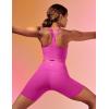 imageIUGA Biker Shorts Women 6quot Tummy Control Workout Shorts Women with Pockets High Waisted Yoga Running Gym Spandex CompressionHot Pink