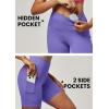 imageIUGA Biker Shorts Women 6quot Tummy Control Workout Shorts Women with Pockets High Waisted Yoga Running Gym Spandex CompressionLavender
