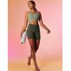 imageIUGA Biker Shorts Women 6quot Tummy Control Workout Shorts Women with Pockets High Waisted Yoga Running Gym Spandex CompressionMoss Green