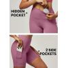 imageIUGA Biker Shorts Women 6quot Tummy Control Workout Shorts Women with Pockets High Waisted Yoga Running Gym Spandex CompressionPale Red Violet