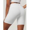 imageIUGA Biker Shorts Women 6quot Tummy Control Workout Shorts Women with Pockets High Waisted Yoga Running Gym Spandex CompressionSnow