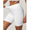 imageIUGA Biker Shorts Women 6quot Tummy Control Workout Shorts Women with Pockets High Waisted Yoga Running Gym Spandex CompressionSnow