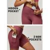imageIUGA Biker Shorts Women 6quot Tummy Control Workout Shorts Women with Pockets High Waisted Yoga Running Gym Spandex CompressionWine