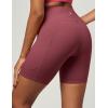imageIUGA Biker Shorts Women 6quot Tummy Control Workout Shorts Women with Pockets High Waisted Yoga Running Gym Spandex CompressionWine