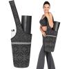 imageIUGA Yoga Mat Bag with Large Size Pocket ampamp Inner Zipper Pocket Yoga Carrier Bag Fit Most Yoga Mat SizeClassical black