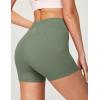 imageIUGA Biker Shorts Women with Pockets No Front Seam 4quot Yoga Spandex Shorts Women Workout Running High Waisted Tummy ControlArmy Green