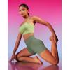 imageIUGA Biker Shorts Women with Pockets No Front Seam 4quot Yoga Spandex Shorts Women Workout Running High Waisted Tummy ControlArmy Green