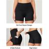 imageIUGA Biker Shorts Women with Pockets No Front Seam 4quot Yoga Spandex Shorts Women Workout Running High Waisted Tummy ControlBlack