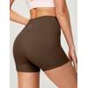 imageIUGA Biker Shorts Women with Pockets No Front Seam 4quot Yoga Spandex Shorts Women Workout Running High Waisted Tummy ControlBrown