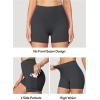 imageIUGA Biker Shorts Women with Pockets No Front Seam 4quot Yoga Spandex Shorts Women Workout Running High Waisted Tummy ControlInk Grey
