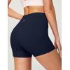 imageIUGA Biker Shorts Women with Pockets No Front Seam 4quot Yoga Spandex Shorts Women Workout Running High Waisted Tummy ControlNavy Blue