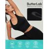 imageIUGA Buttery Adjustable Workout Tank Tops Woman with Built in Bra Y Back Longline Sports Bra Athletic VNeck Crop TopsBlack