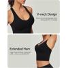imageIUGA Buttery Adjustable Workout Tank Tops Woman with Built in Bra Y Back Longline Sports Bra Athletic VNeck Crop TopsBlack
