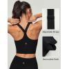 imageIUGA Buttery Adjustable Workout Tank Tops Woman with Built in Bra Y Back Longline Sports Bra Athletic VNeck Crop TopsBlack