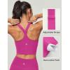imageIUGA Buttery Adjustable Workout Tank Tops Woman with Built in Bra Y Back Longline Sports Bra Athletic VNeck Crop TopsHot Pink