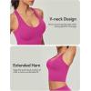 imageIUGA Buttery Adjustable Workout Tank Tops Woman with Built in Bra Y Back Longline Sports Bra Athletic VNeck Crop TopsHot Pink