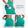 imageIUGA Fleece Lined Leggings Women Thermal Leggings for Women Winter Warm Tights High Waisted Hiking Yoga Pants with PocketsAqua Green