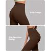 imageIUGA High Waisted Leggings for Women Tummy Control Buttery Soft Workout Leggings Compression Gym Yoga LeggingsBrown