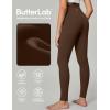 imageIUGA High Waisted Leggings for Women Tummy Control Buttery Soft Workout Leggings Compression Gym Yoga LeggingsBrown