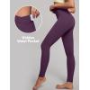 imageIUGA High Waisted Leggings for Women Tummy Control Buttery Soft Workout Leggings Compression Gym Yoga LeggingsDeep Purple