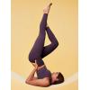 imageIUGA High Waisted Leggings for Women Tummy Control Buttery Soft Workout Leggings Compression Gym Yoga LeggingsDeep Purple