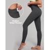 imageIUGA High Waisted Leggings for Women Tummy Control Buttery Soft Workout Leggings Compression Gym Yoga LeggingsInk Gray