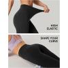 imageIUGA No Front Seam Leggings with Pockets for Women Buttery Soft Tummy Control Workout Leggings High Waisted Yoga PantsBlack