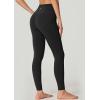imageIUGA No Front Seam Leggings with Pockets for Women Buttery Soft Tummy Control Workout Leggings High Waisted Yoga PantsBlack