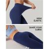 imageIUGA No Front Seam Leggings with Pockets for Women Buttery Soft Tummy Control Workout Leggings High Waisted Yoga PantsBlue