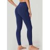 imageIUGA No Front Seam Leggings with Pockets for Women Buttery Soft Tummy Control Workout Leggings High Waisted Yoga PantsBlue