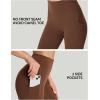 imageIUGA No Front Seam Leggings with Pockets for Women Buttery Soft Tummy Control Workout Leggings High Waisted Yoga PantsBrown