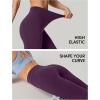imageIUGA No Front Seam Leggings with Pockets for Women Buttery Soft Tummy Control Workout Leggings High Waisted Yoga PantsDeep Purple