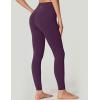 imageIUGA No Front Seam Leggings with Pockets for Women Buttery Soft Tummy Control Workout Leggings High Waisted Yoga PantsDeep Purple
