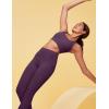 imageIUGA No Front Seam Leggings with Pockets for Women Buttery Soft Tummy Control Workout Leggings High Waisted Yoga PantsDeep Purple