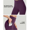 imageIUGA No Front Seam Leggings with Pockets for Women Buttery Soft Tummy Control Workout Leggings High Waisted Yoga PantsDeep Purple