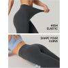 imageIUGA No Front Seam Leggings with Pockets for Women Buttery Soft Tummy Control Workout Leggings High Waisted Yoga PantsInk Gray