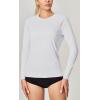 imageIUGA Rash Guard for Women UPF 50 SPF UV Protection Long Sleeve Workout Tops with Pockets Dry Fit Hiking Swim ShirtGrey
