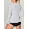 imageIUGA Rash Guard for Women UPF 50 SPF UV Protection Long Sleeve Workout Tops with Pockets Dry Fit Hiking Swim ShirtGrey