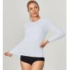 imageIUGA Rash Guard for Women UPF 50 SPF UV Protection Long Sleeve Workout Tops with Pockets Dry Fit Hiking Swim ShirtGrey