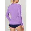 imageIUGA Rash Guard for Women UPF 50 SPF UV Protection Long Sleeve Workout Tops with Pockets Dry Fit Hiking Swim ShirtPurple